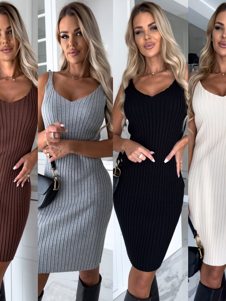 Noelia | Knit Dress with Sweater Set