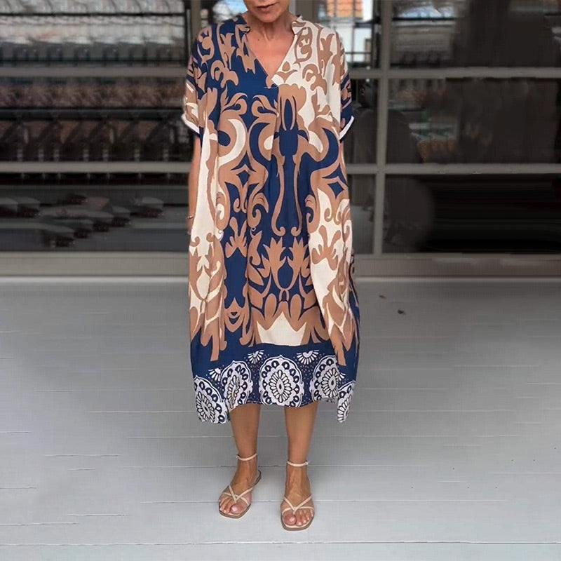 Alessia | Airy Midi Dress with V-Neck