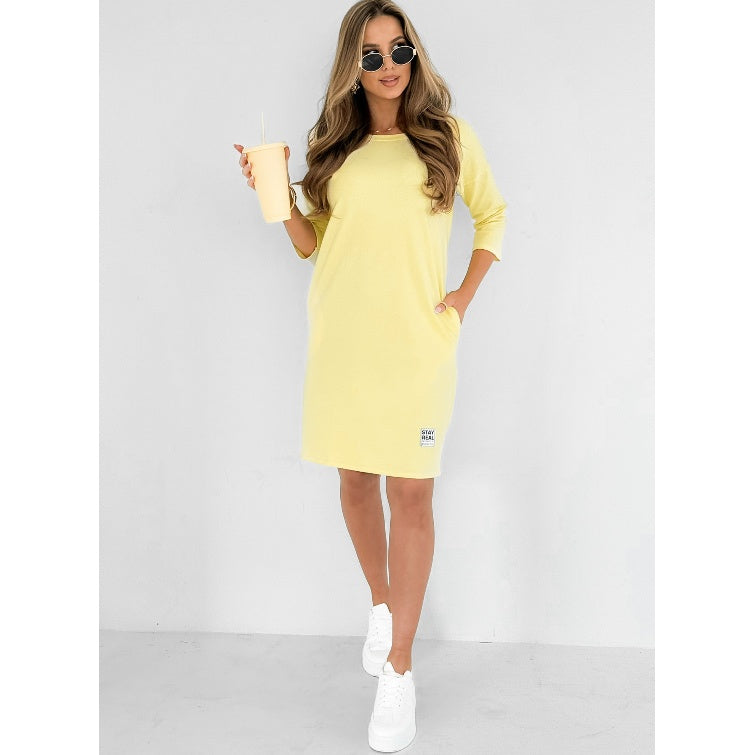 Mira | Dress with 3/4 Sleeves and Pockets